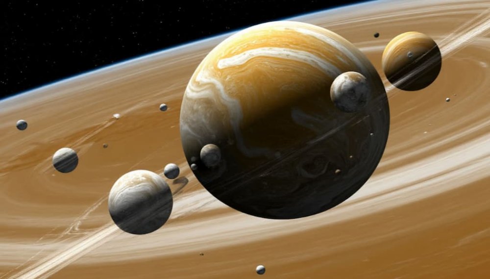 Как луны Сатурна играют в космический пейнтбол