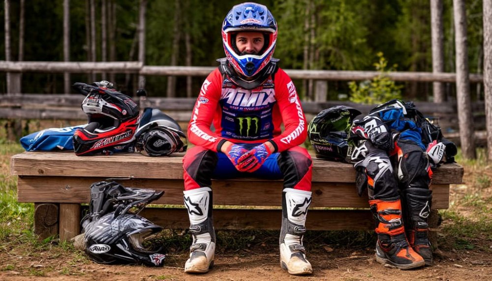 Экипировка для мотокросса - шлем ECE 22.06, мотоботы, черепаха